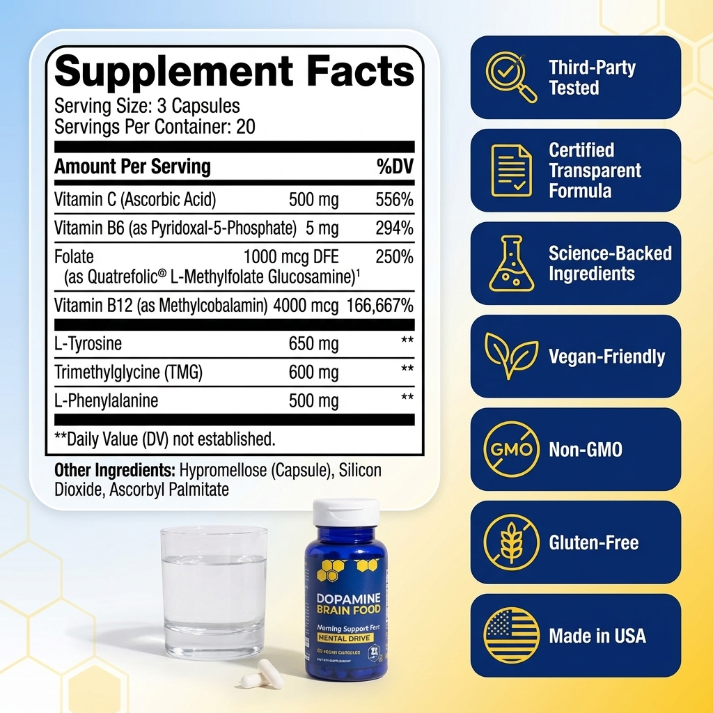 Dopamine Supplement - Brain Food Formula